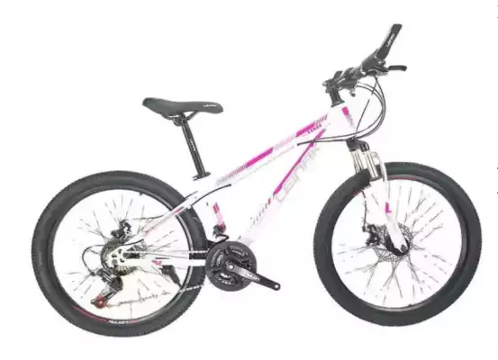 Велосипед подростковый спортивный LEINAK  К108 д.24, р.12, бело-розовая